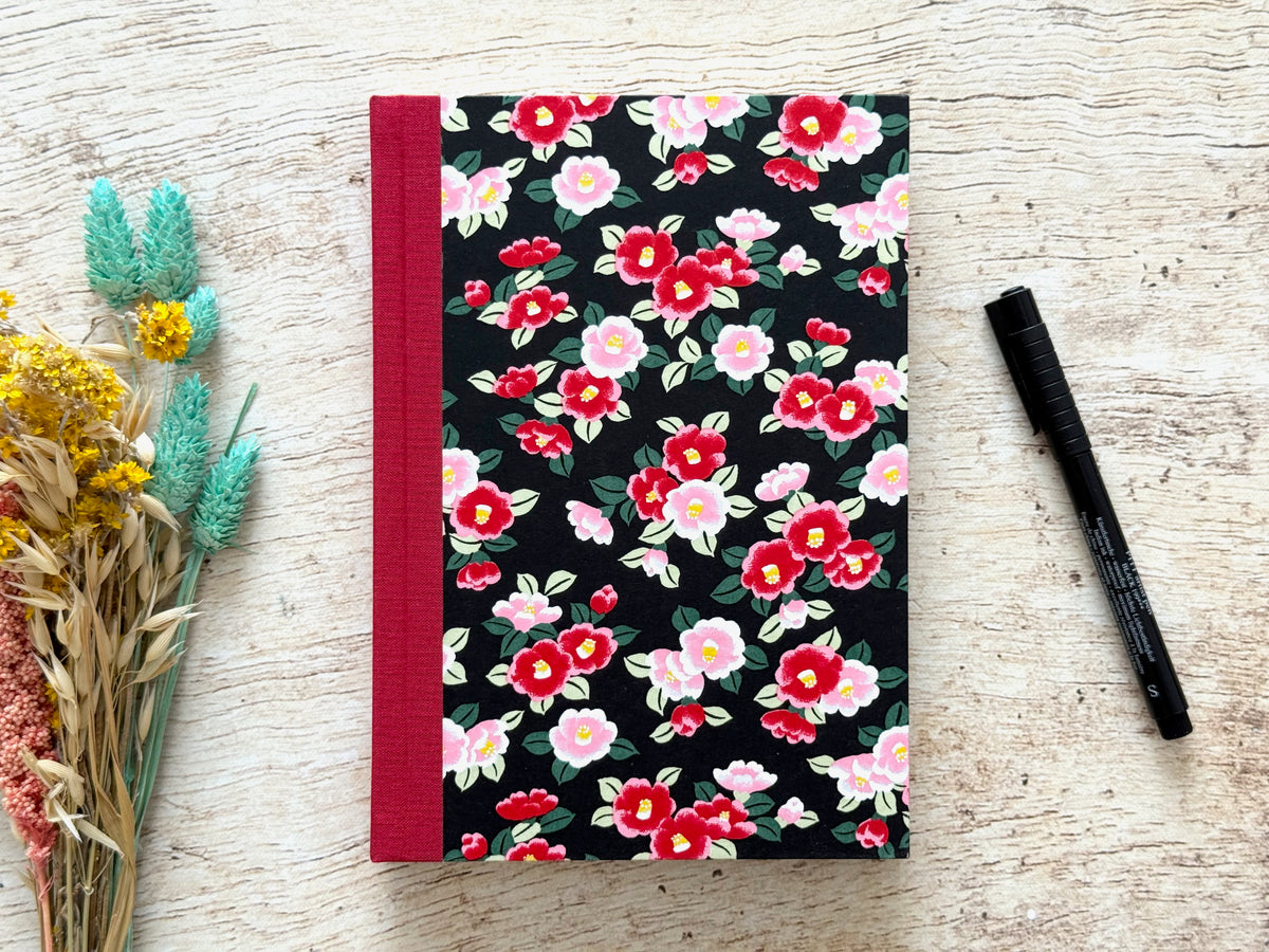 Carnet de notes A5 personnalisable couverture rigide fait main