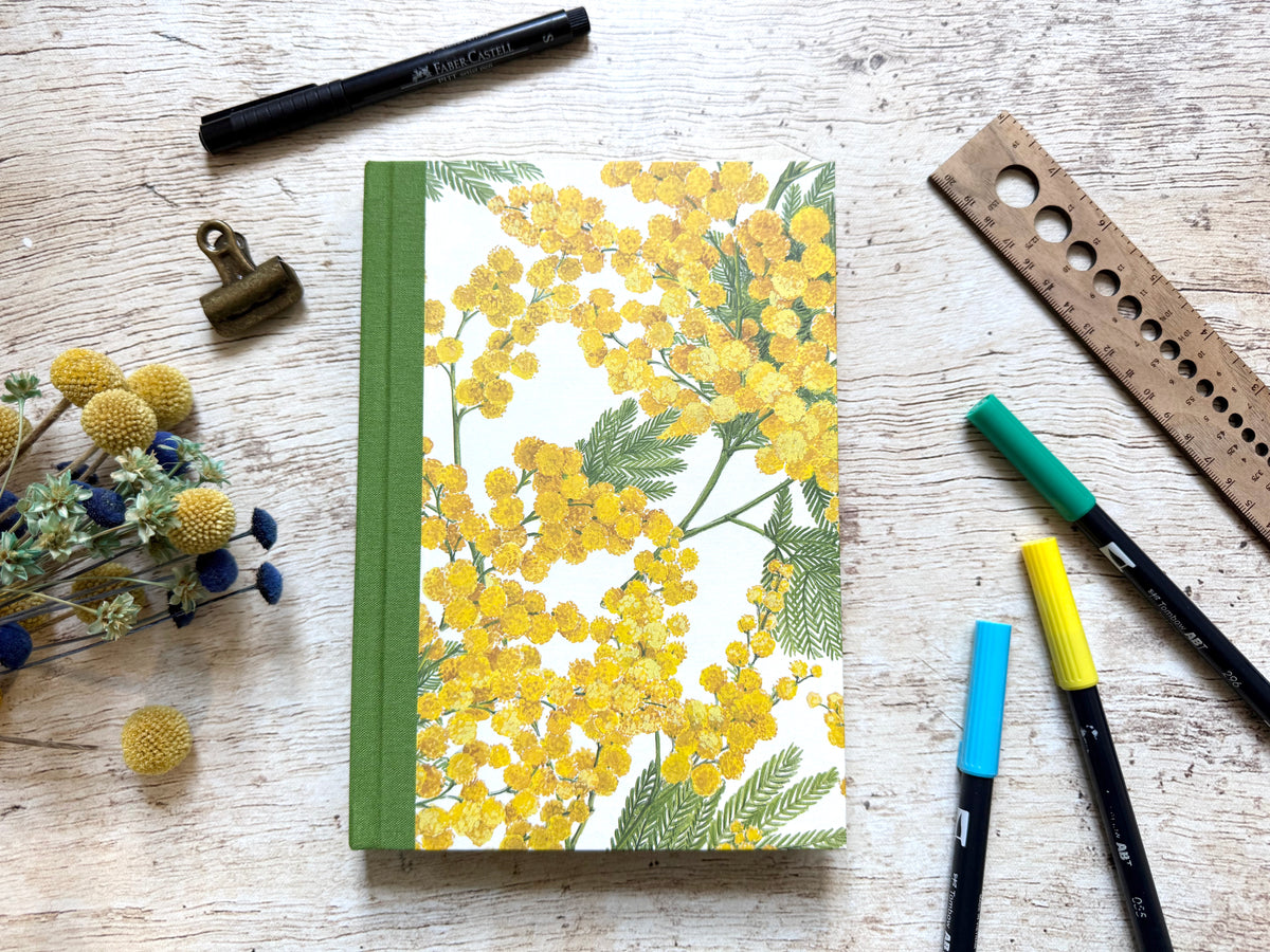 Bullet journal A5 fait main carnet à points Mimosa
