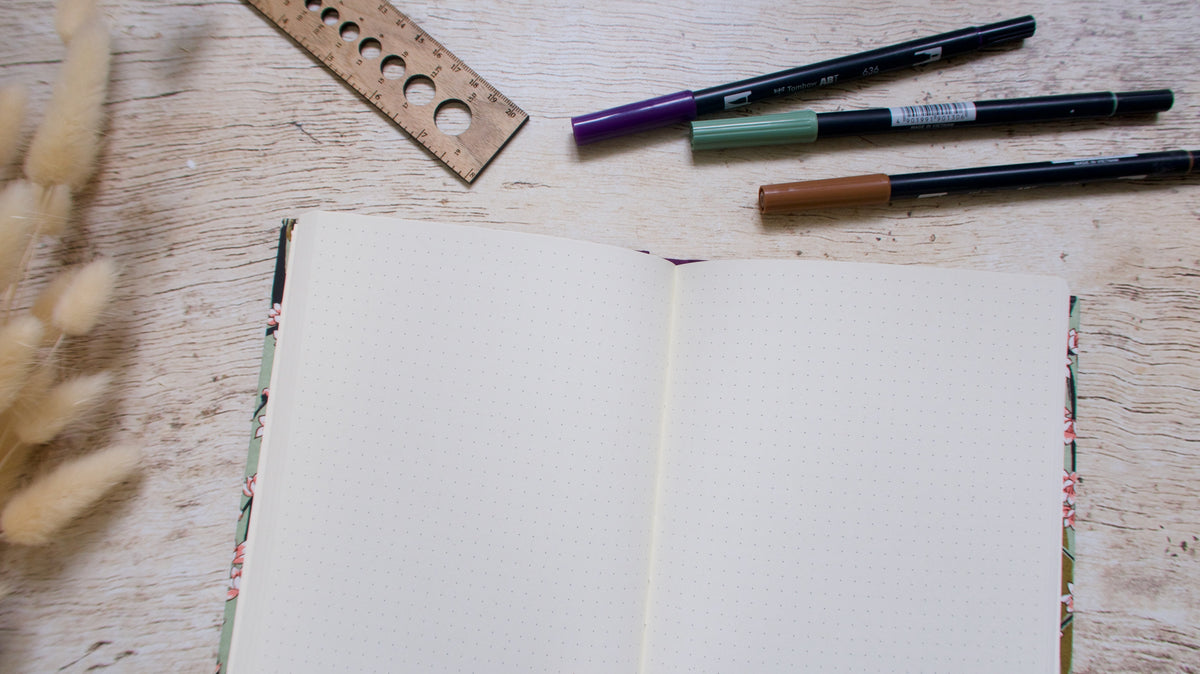 Pages intérieures à points du bullet journal