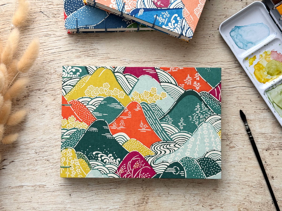 Carnet Découverte 5 papiers - Format A5 paysage - Montagnes rivières