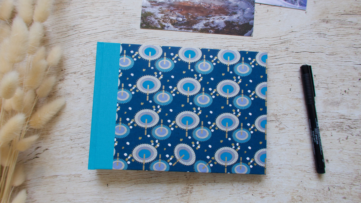 Album photos A5 paysage personnalisable reliure long stitch fait main
