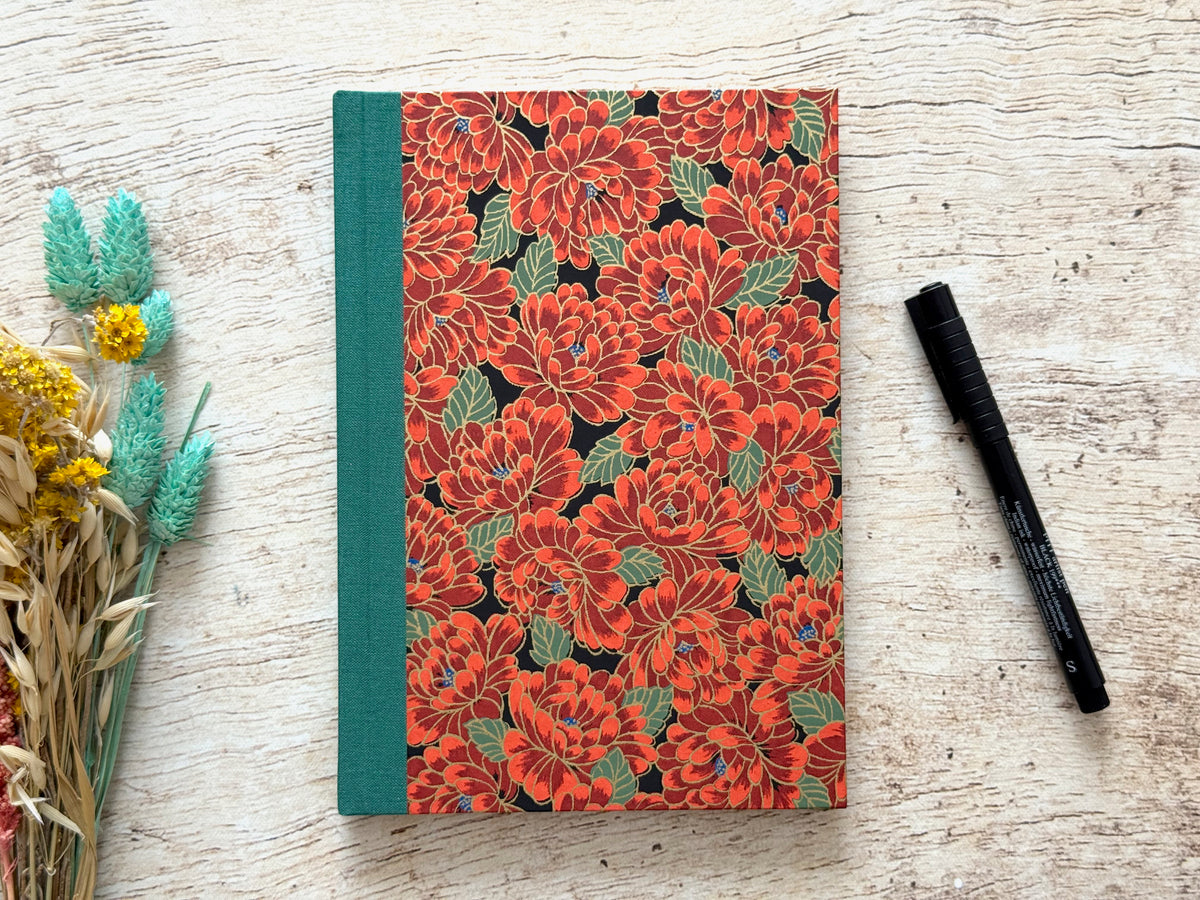 Carnet de notes A5 personnalisable couverture rigide fait main