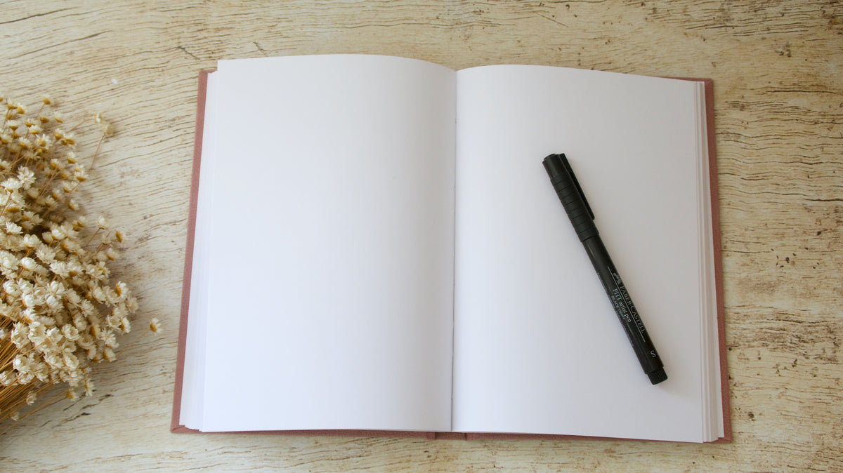 Carnet de notes format A5 fait main, couverture au choix
