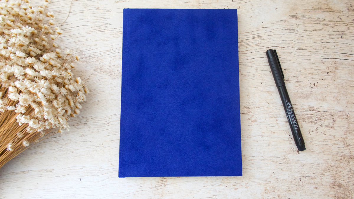 Carnet de notes A5 personnalisable couverture rigide fait main